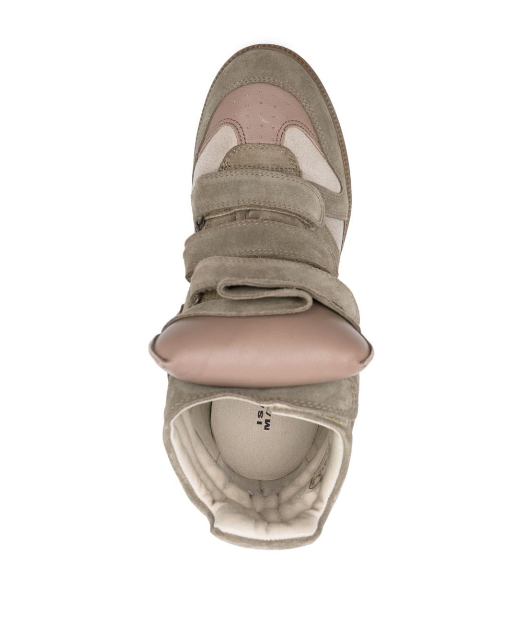 ISABEL MARANT Бежевые замшевые кроссовки, фото 2