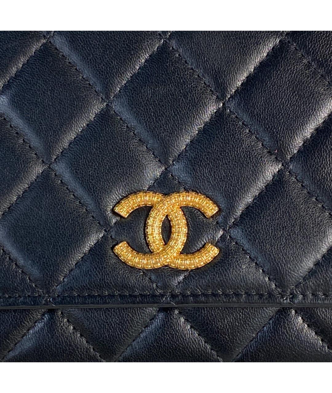 CHANEL Черная кожаная сумка через плечо, фото 5