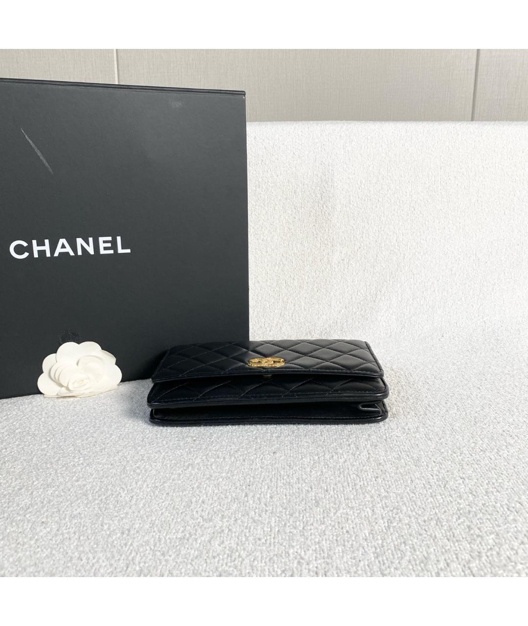 CHANEL Черная кожаная сумка через плечо, фото 8