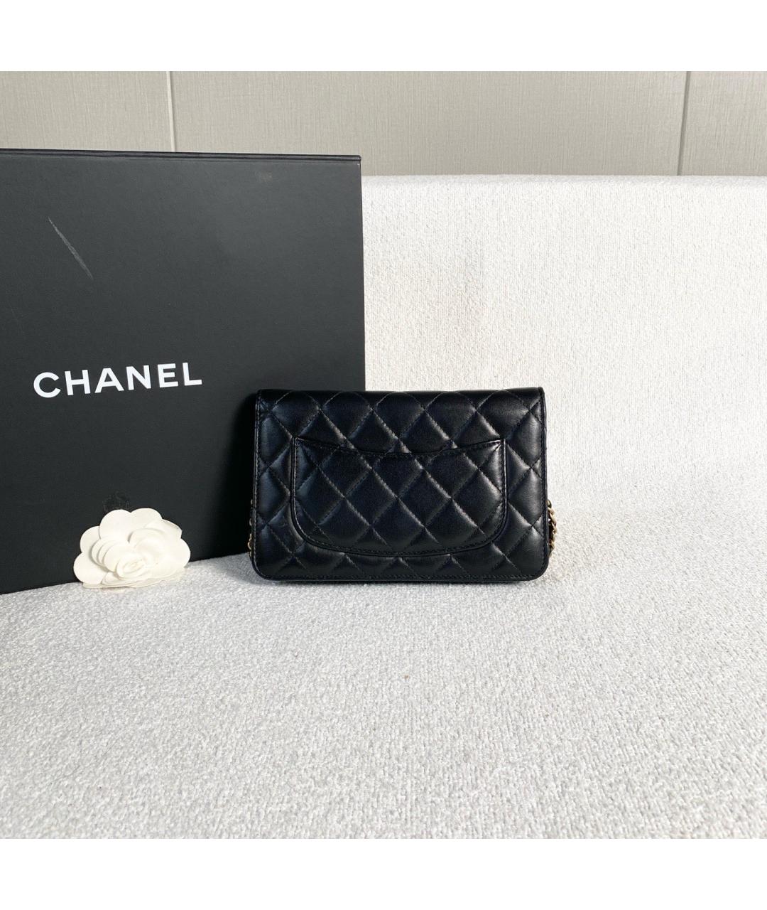 CHANEL Черная кожаная сумка через плечо, фото 3