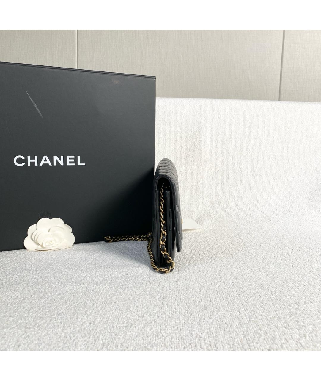 CHANEL Черная кожаная сумка через плечо, фото 9