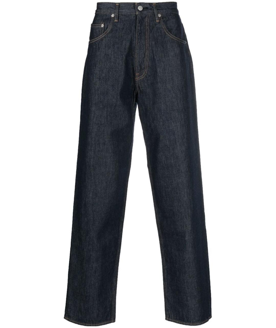 AURALEE Синие хлопковые прямые джинсы, фото 1