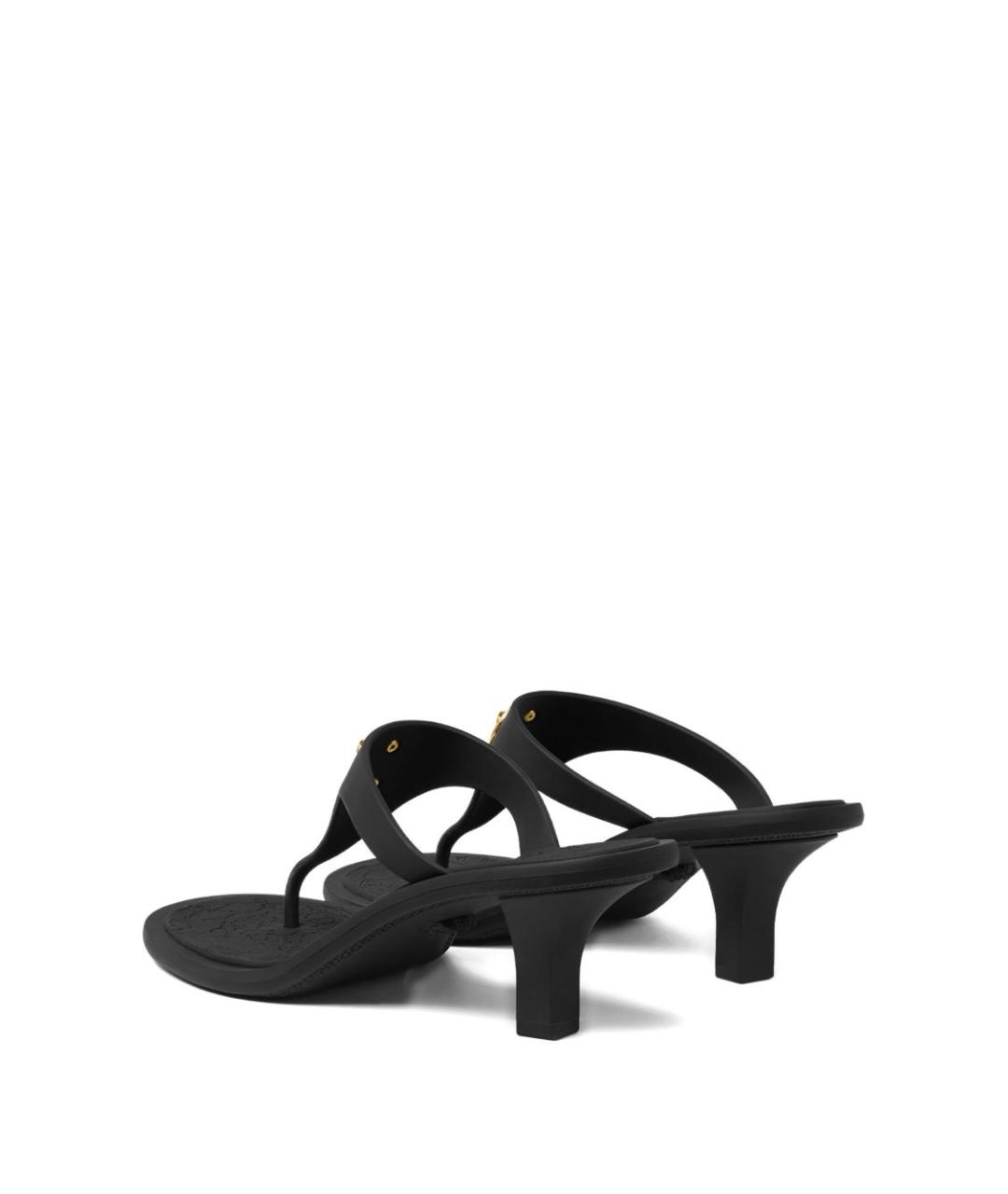 VERSACE Черные резиновые босоножки, фото 4
