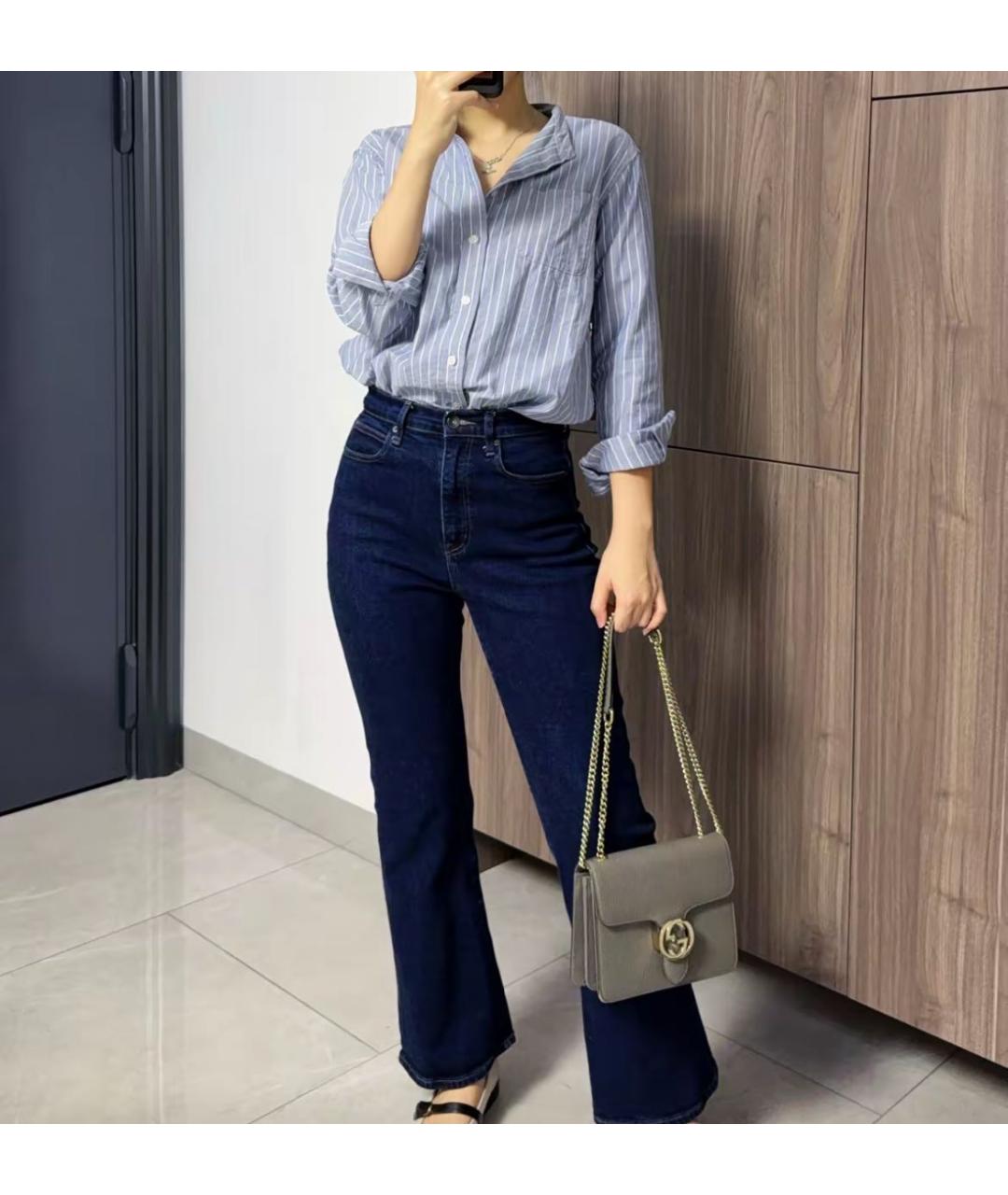 GUCCI Серая кожаная сумка через плечо, фото 8