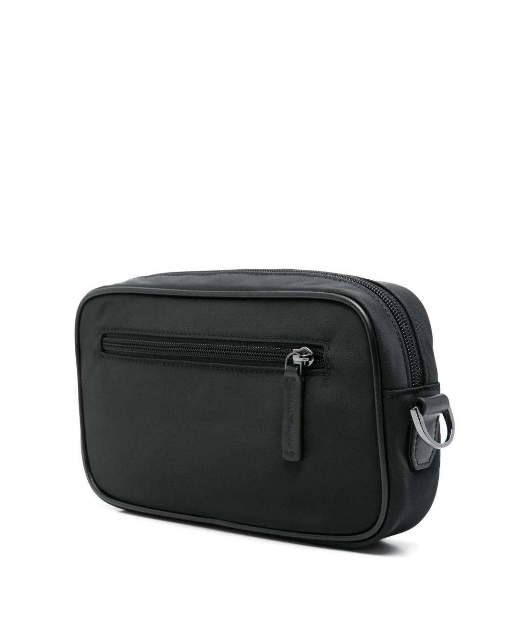 EMPORIO ARMANI Черная синтетическая барсетка, фото 3