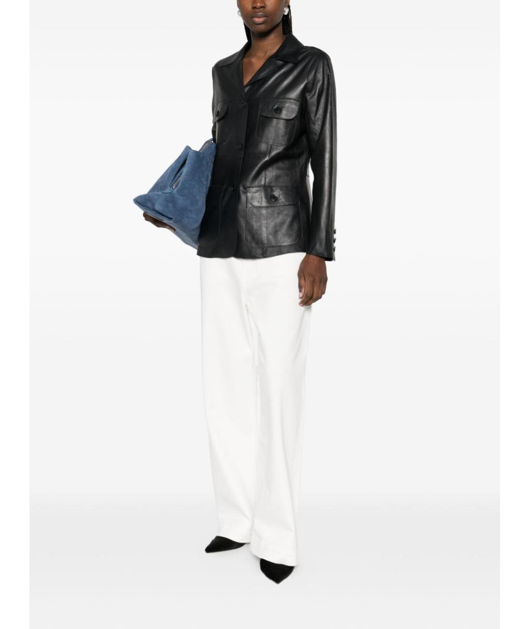 P.A.R.O.S.H. Черная кожаная куртка, фото 3