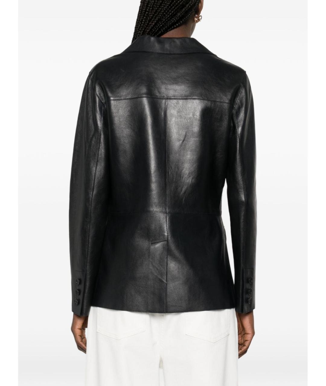 P.A.R.O.S.H. Черная кожаная куртка, фото 2