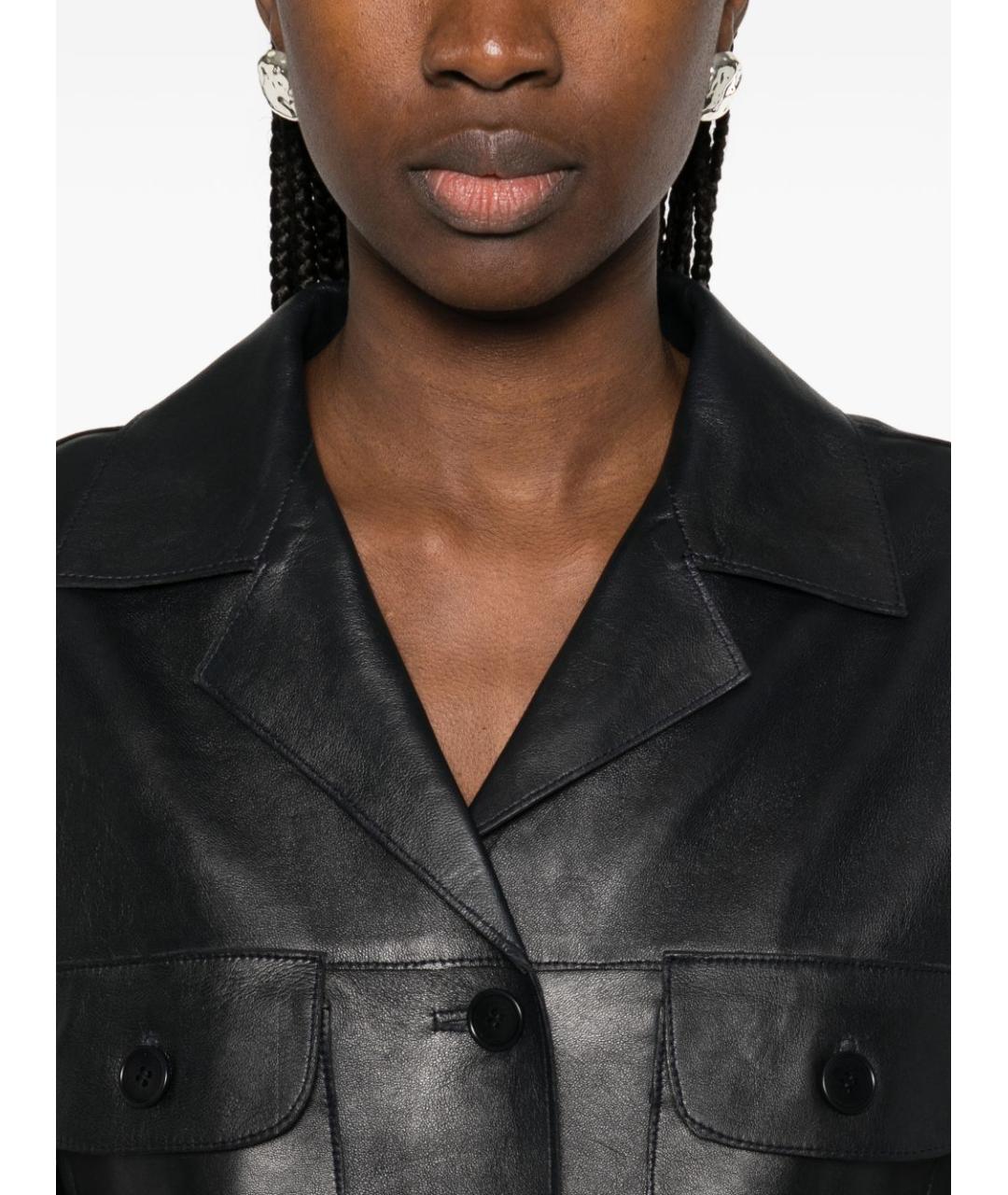 P.A.R.O.S.H. Черная кожаная куртка, фото 5