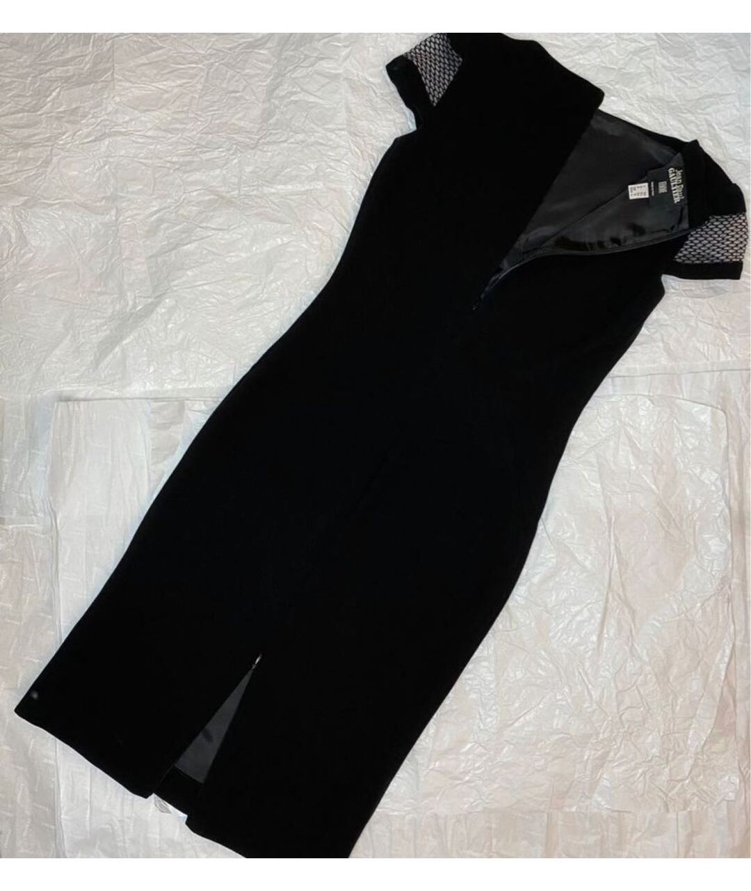 JEAN PAUL GAULTIER Черное полиэстеровое коктейльное платье, фото 2