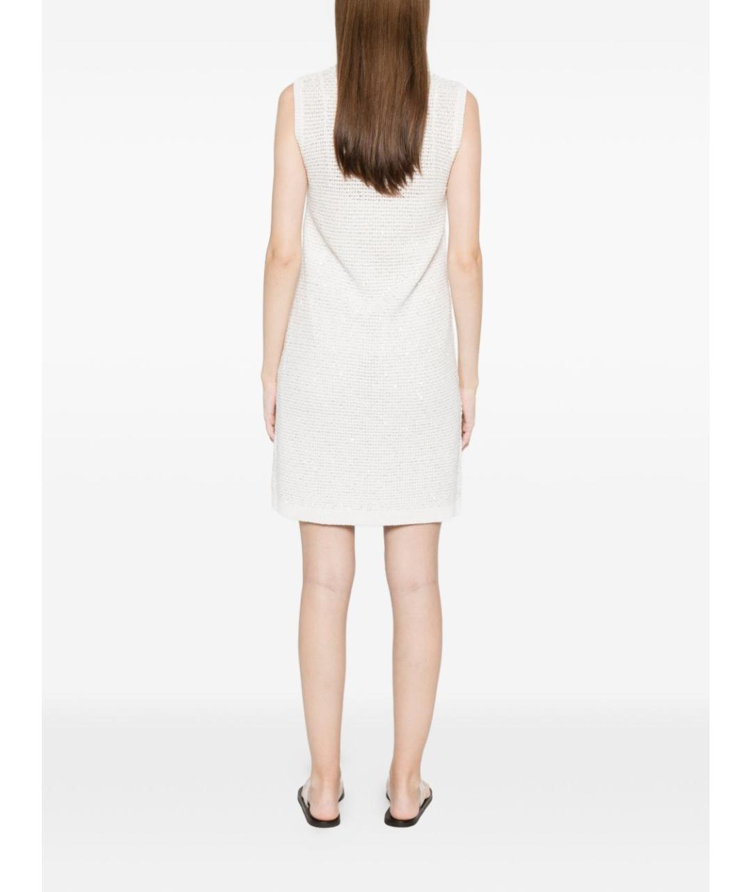 FABIANA FILIPPI Белое хлопковое повседневное платье, фото 4