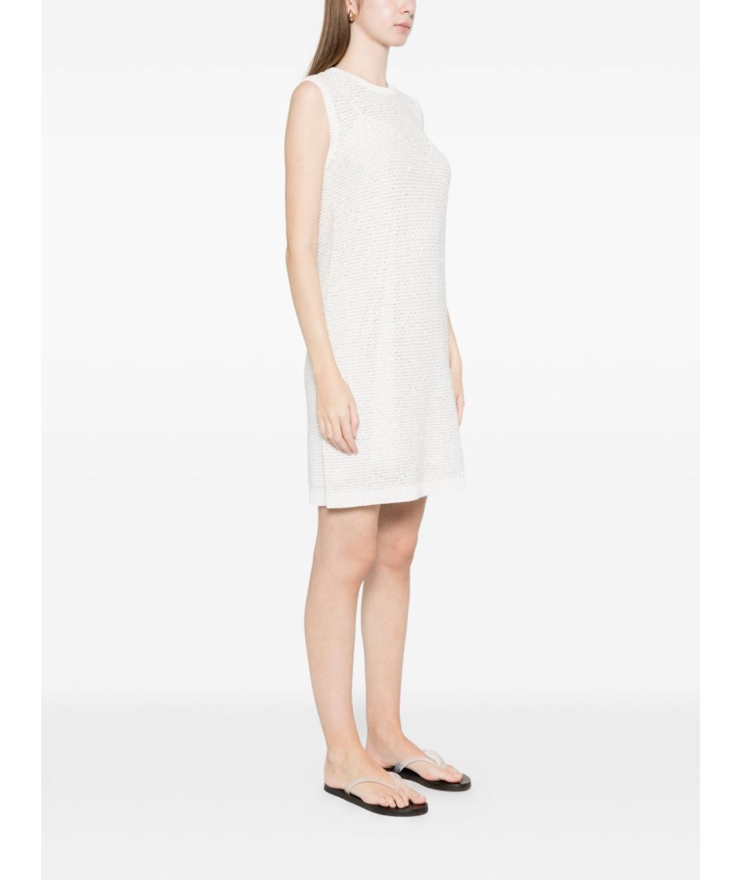 FABIANA FILIPPI Белое хлопковое повседневное платье, фото 3