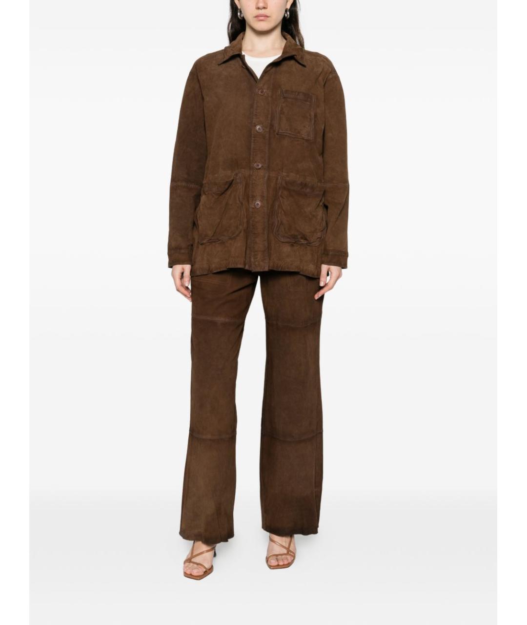 P.A.R.O.S.H. Коричневая замшевая куртка, фото 4