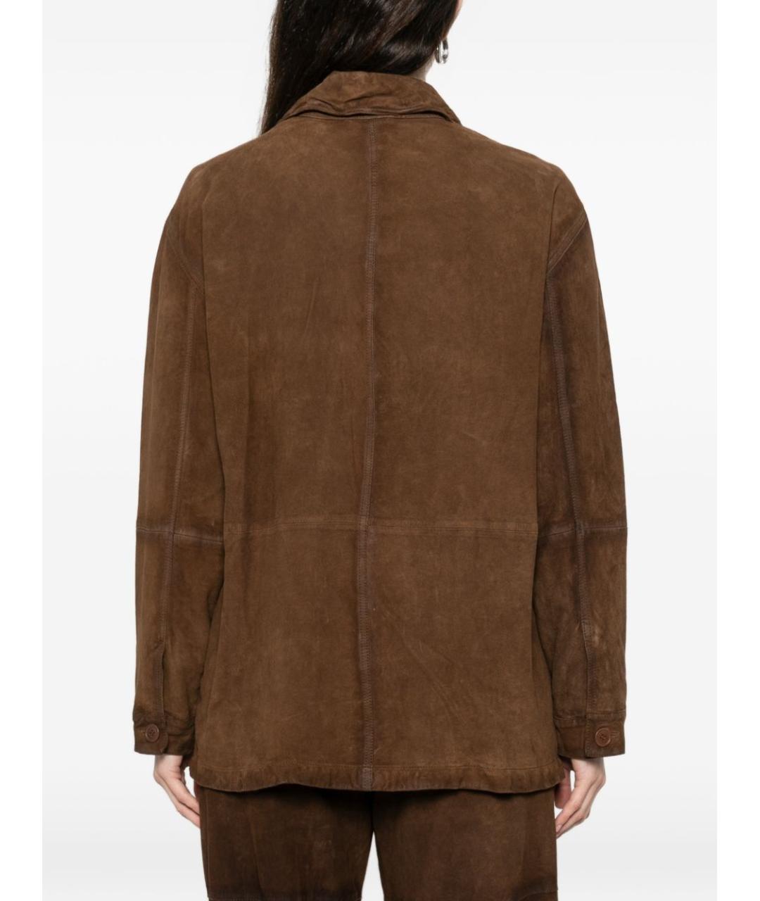 P.A.R.O.S.H. Коричневая замшевая куртка, фото 2
