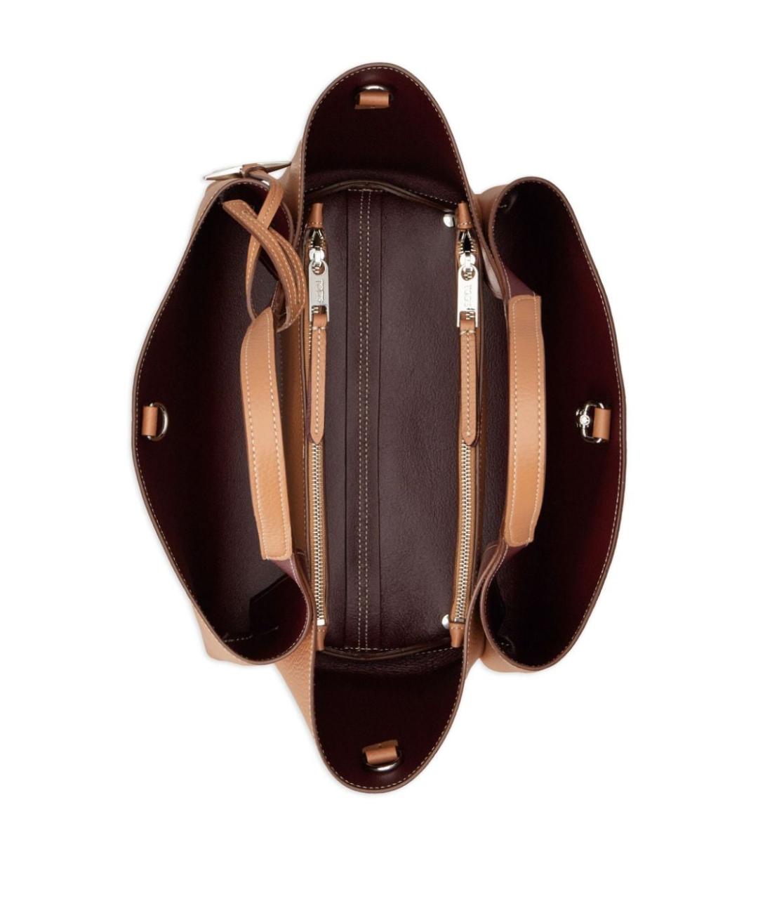 TOD'S Коричневая кожаная сумка тоут, фото 3