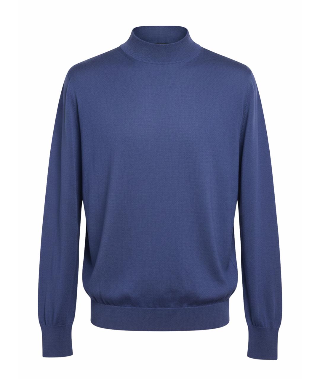 BARBA Темно-синий шерстяной джемпер / свитер, фото 1