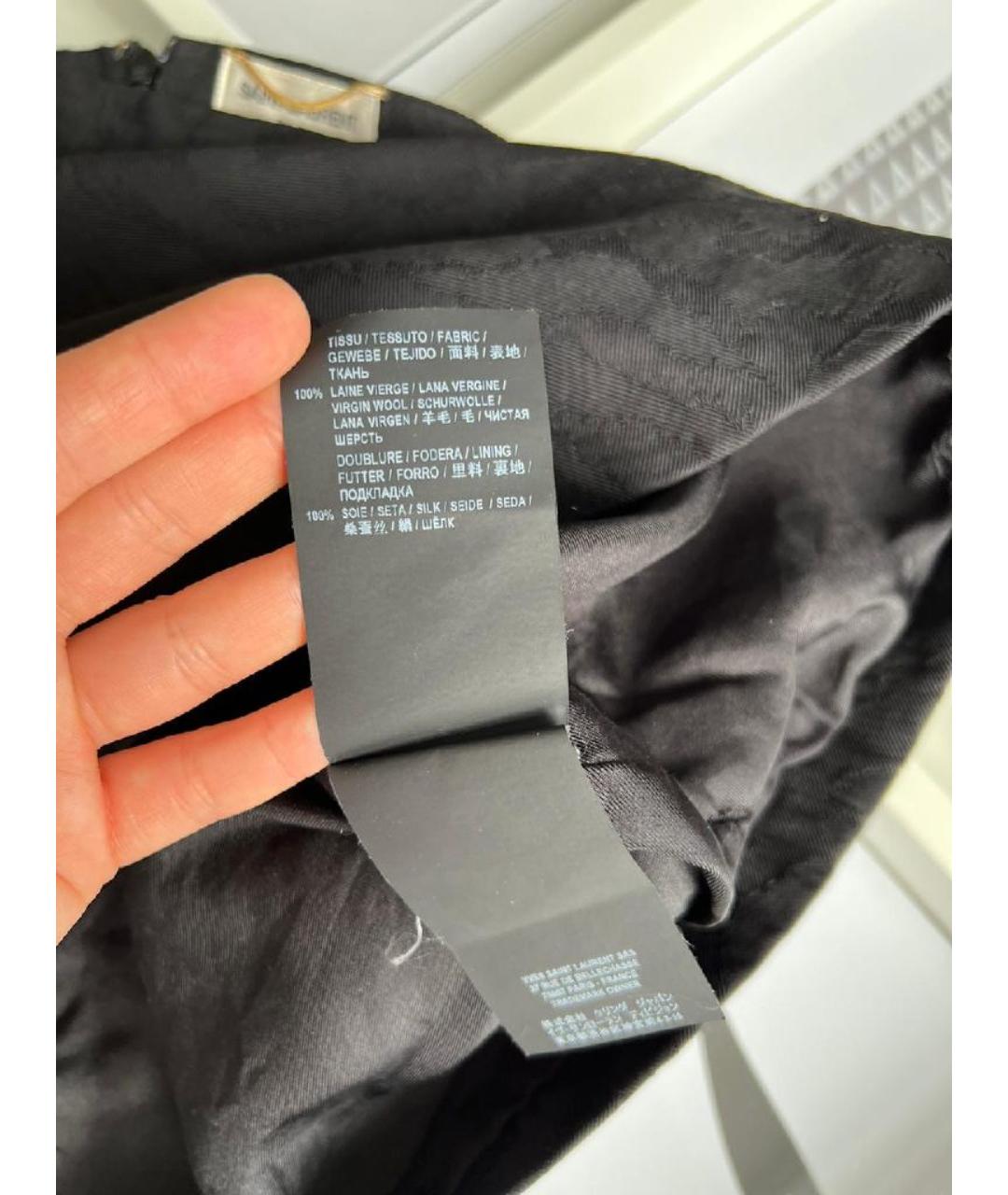 SAINT LAURENT Черная юбка миди, фото 5