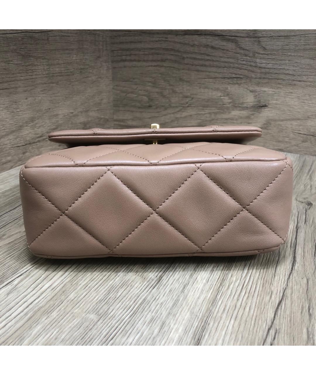 CHANEL Розовая кожаная сумка через плечо, фото 4