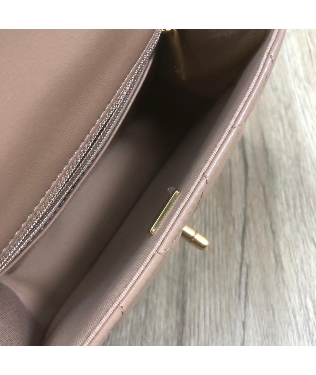 CHANEL Розовая кожаная сумка через плечо, фото 8