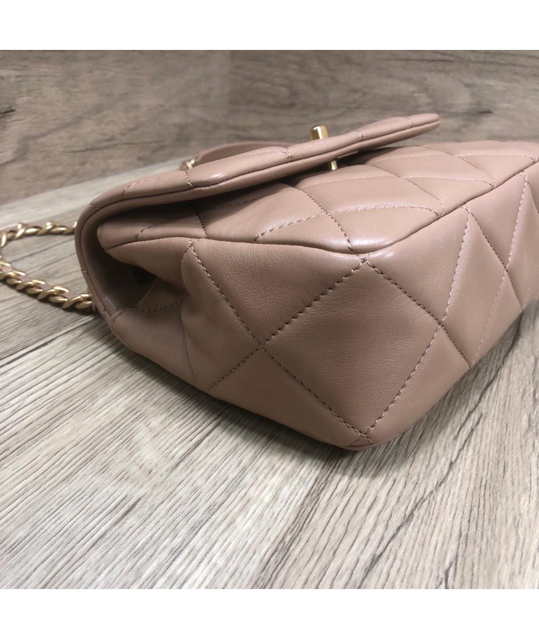 CHANEL Розовая кожаная сумка через плечо, фото 3
