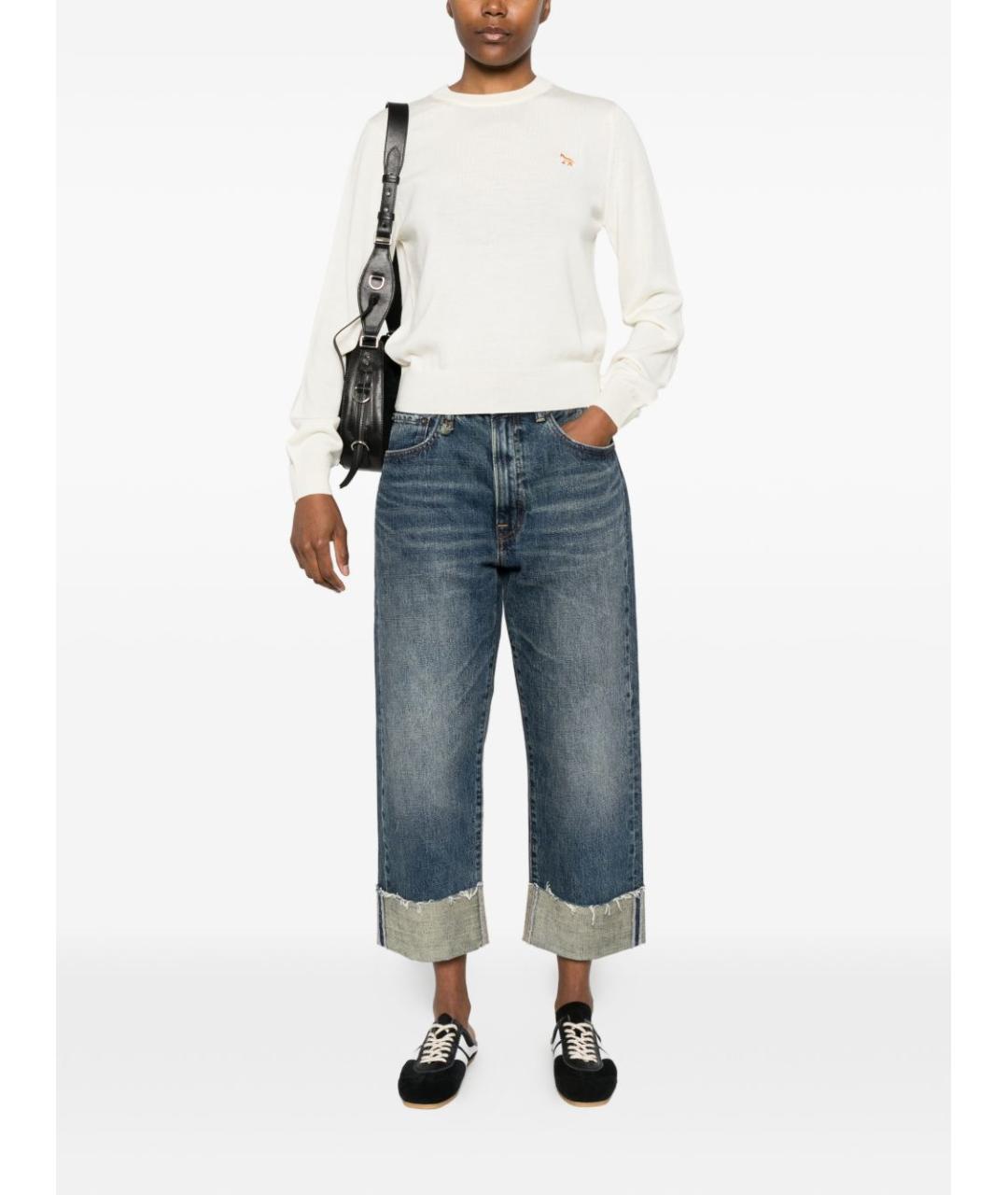 MAISON KITSUNE Бежевый шерстяной джемпер / свитер, фото 3