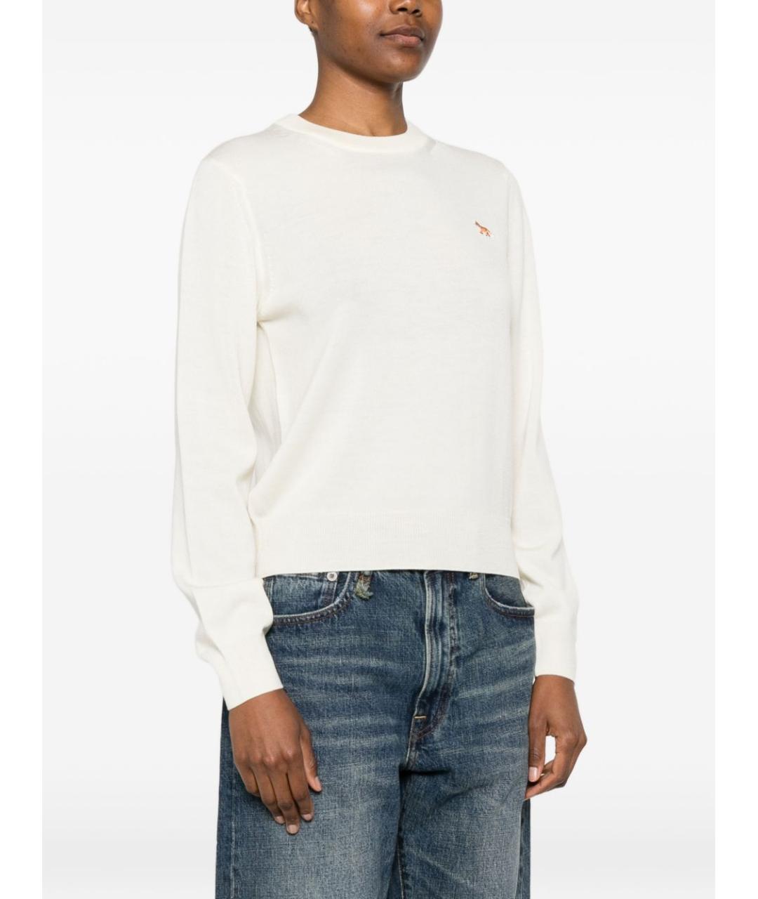 MAISON KITSUNE Бежевый шерстяной джемпер / свитер, фото 5