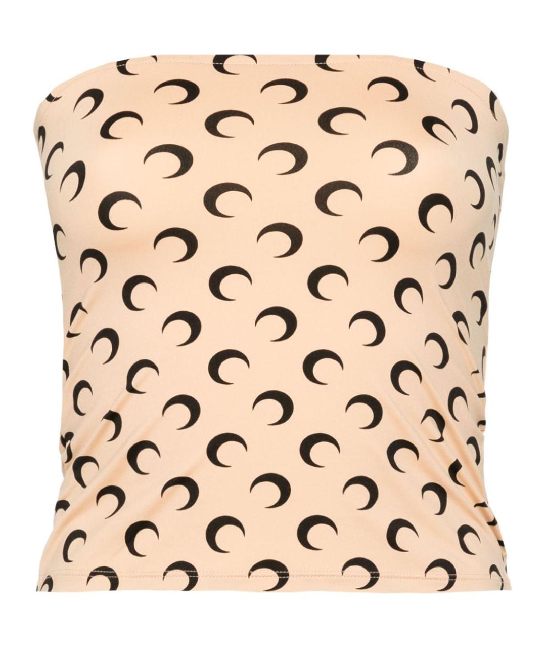 MARINE SERRE Бежевая полиамидовая майка, фото 1