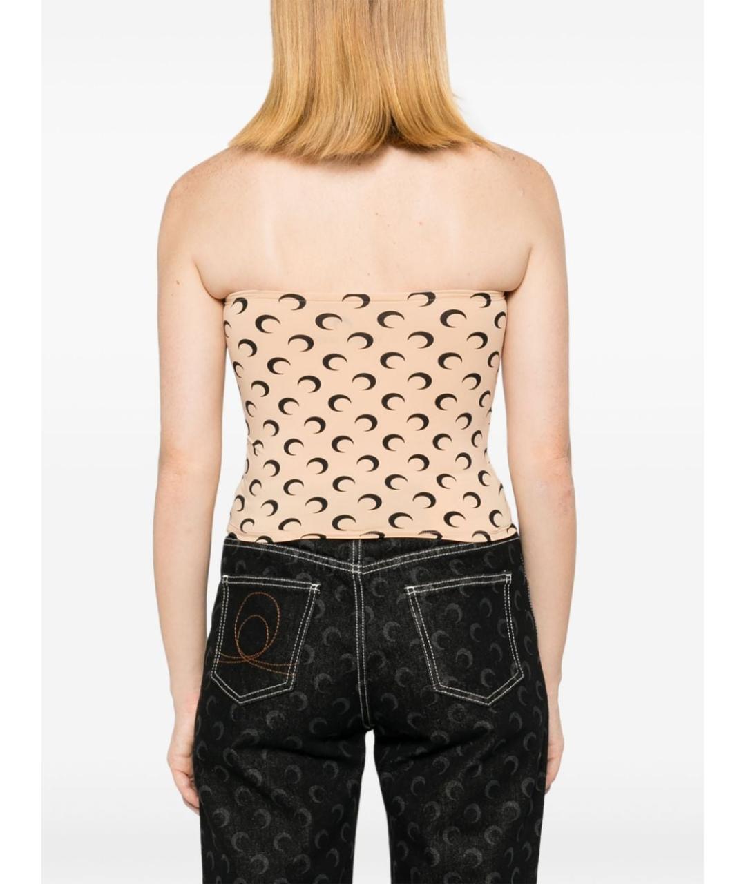 MARINE SERRE Бежевая полиамидовая майка, фото 3