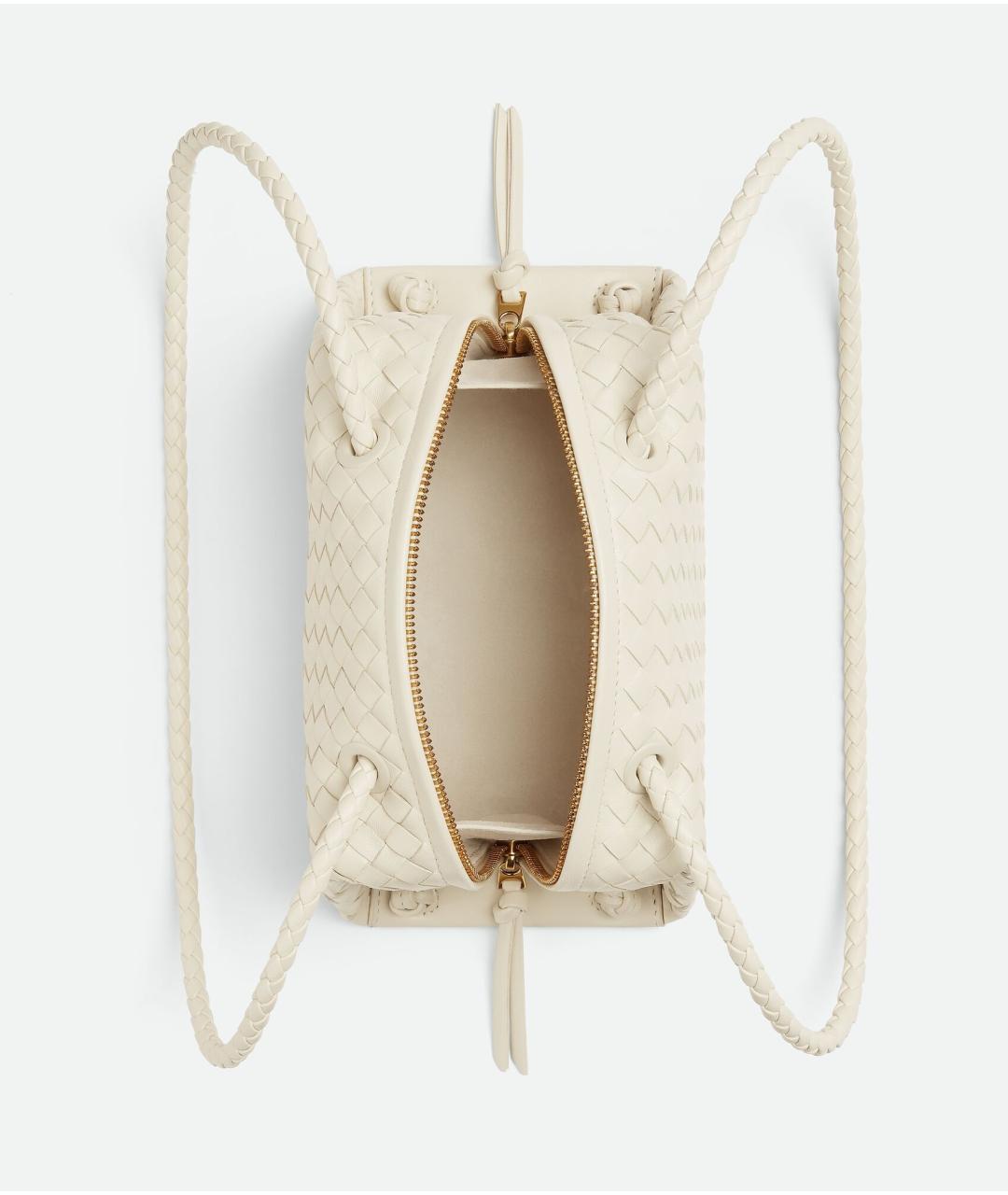 BOTTEGA VENETA Бежевая кожаная сумка через плечо, фото 5