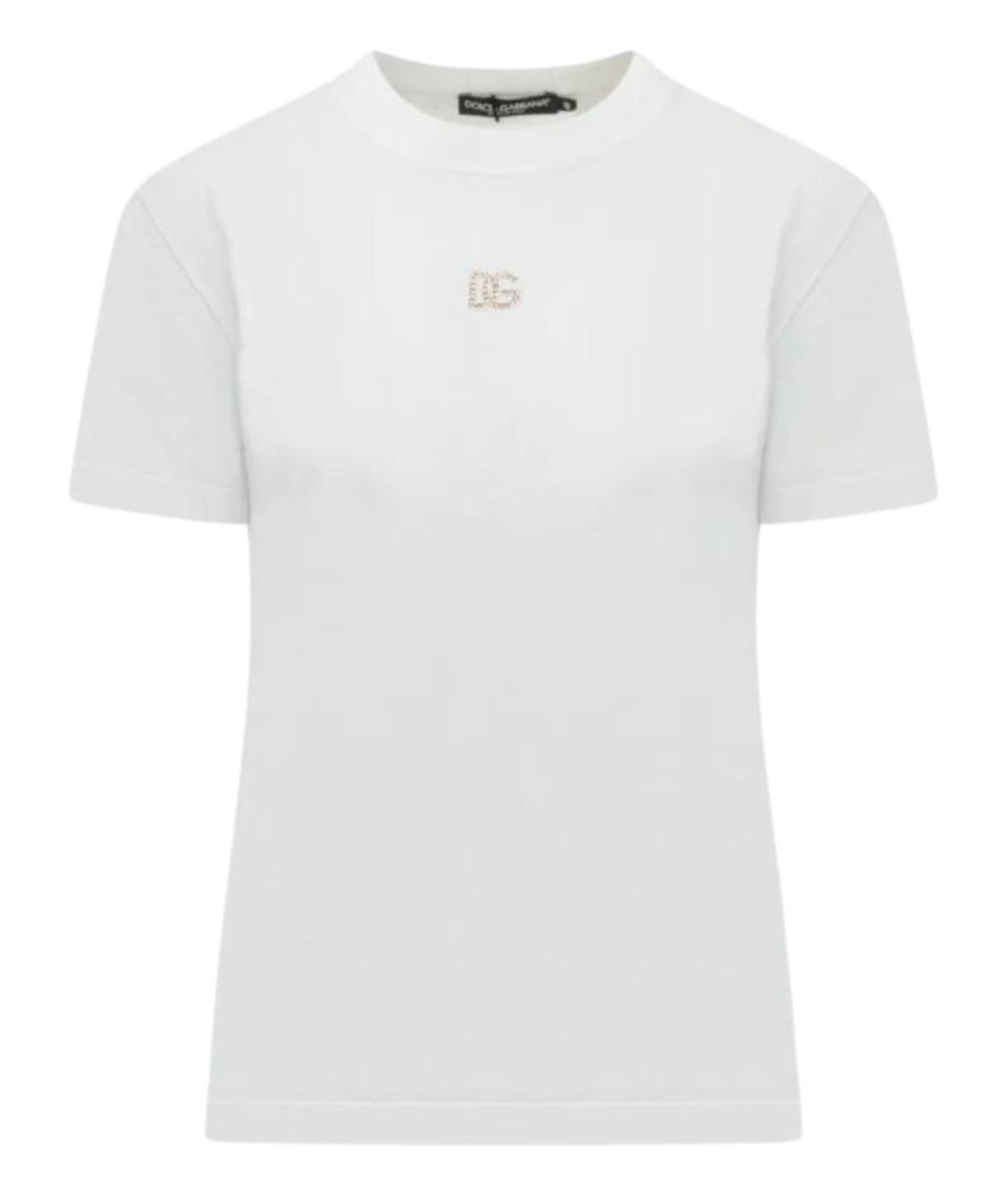DOLCE&GABBANA Белая хлопковая футболка, фото 1
