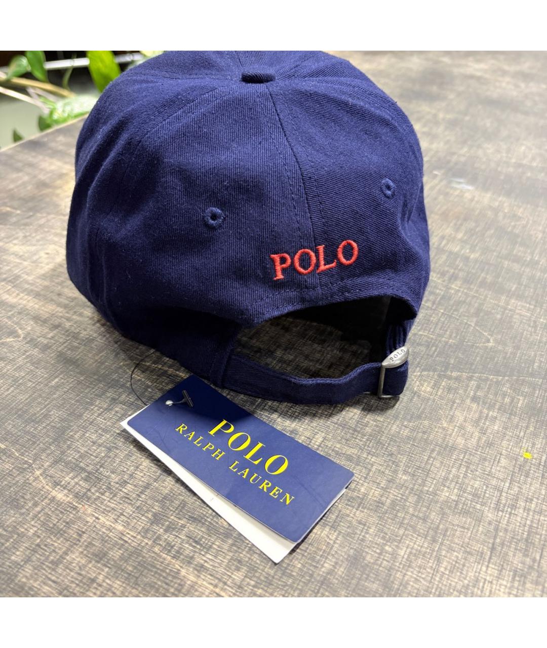 POLO RALPH LAUREN Темно-синяя хлопковая кепка/бейсболка, фото 3