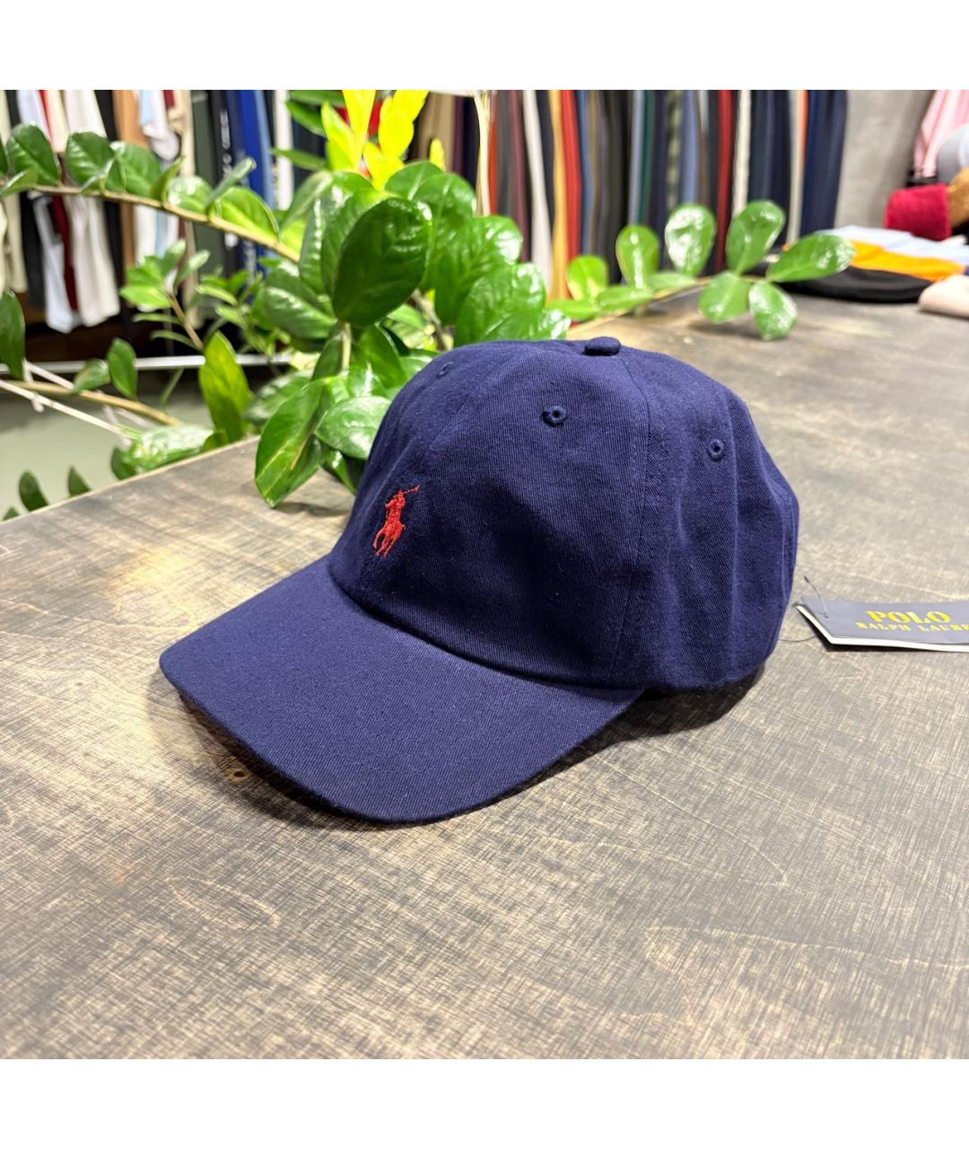 POLO RALPH LAUREN Темно-синяя хлопковая кепка/бейсболка, фото 2