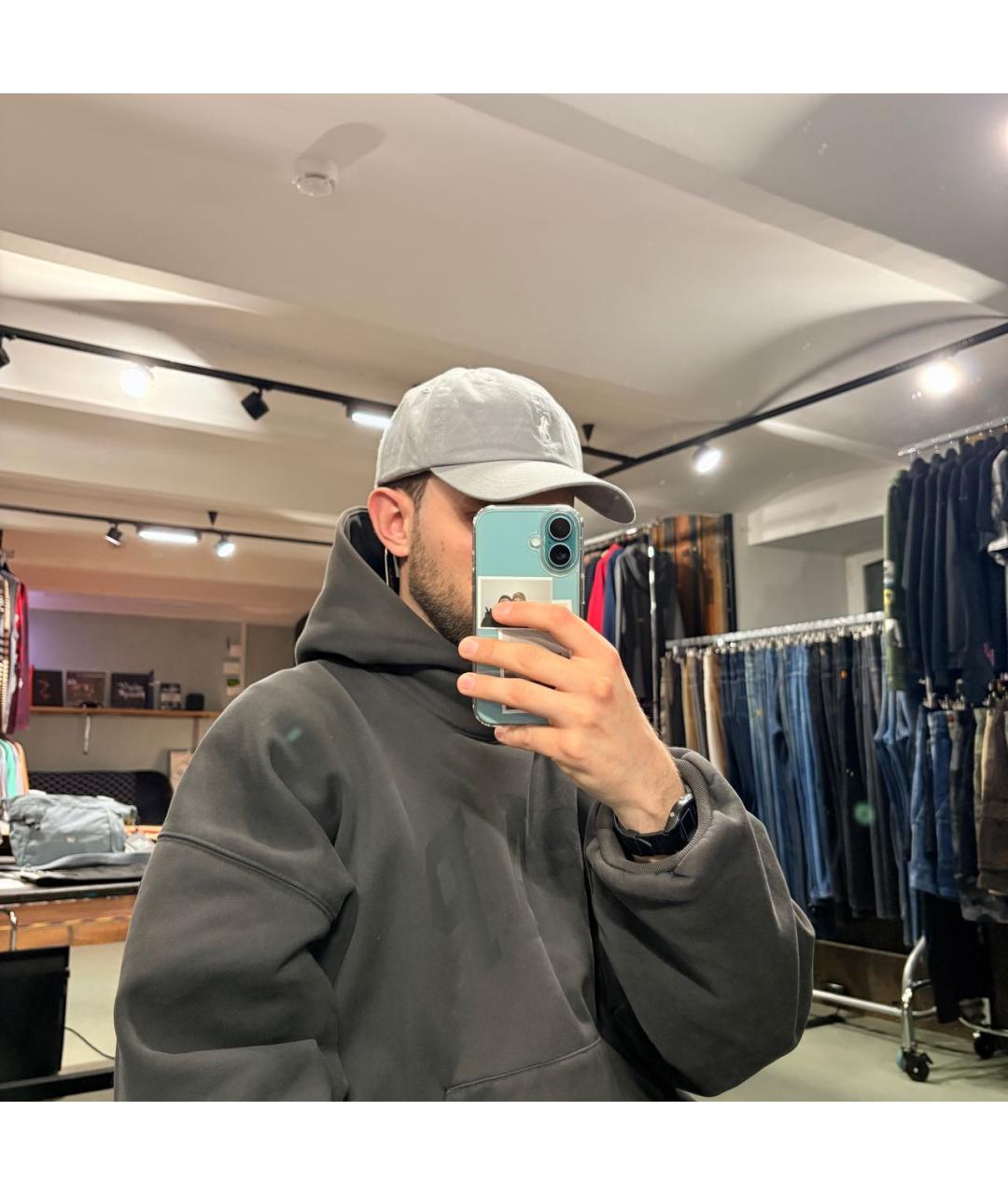 POLO RALPH LAUREN Серая хлопковая кепка/бейсболка, фото 5