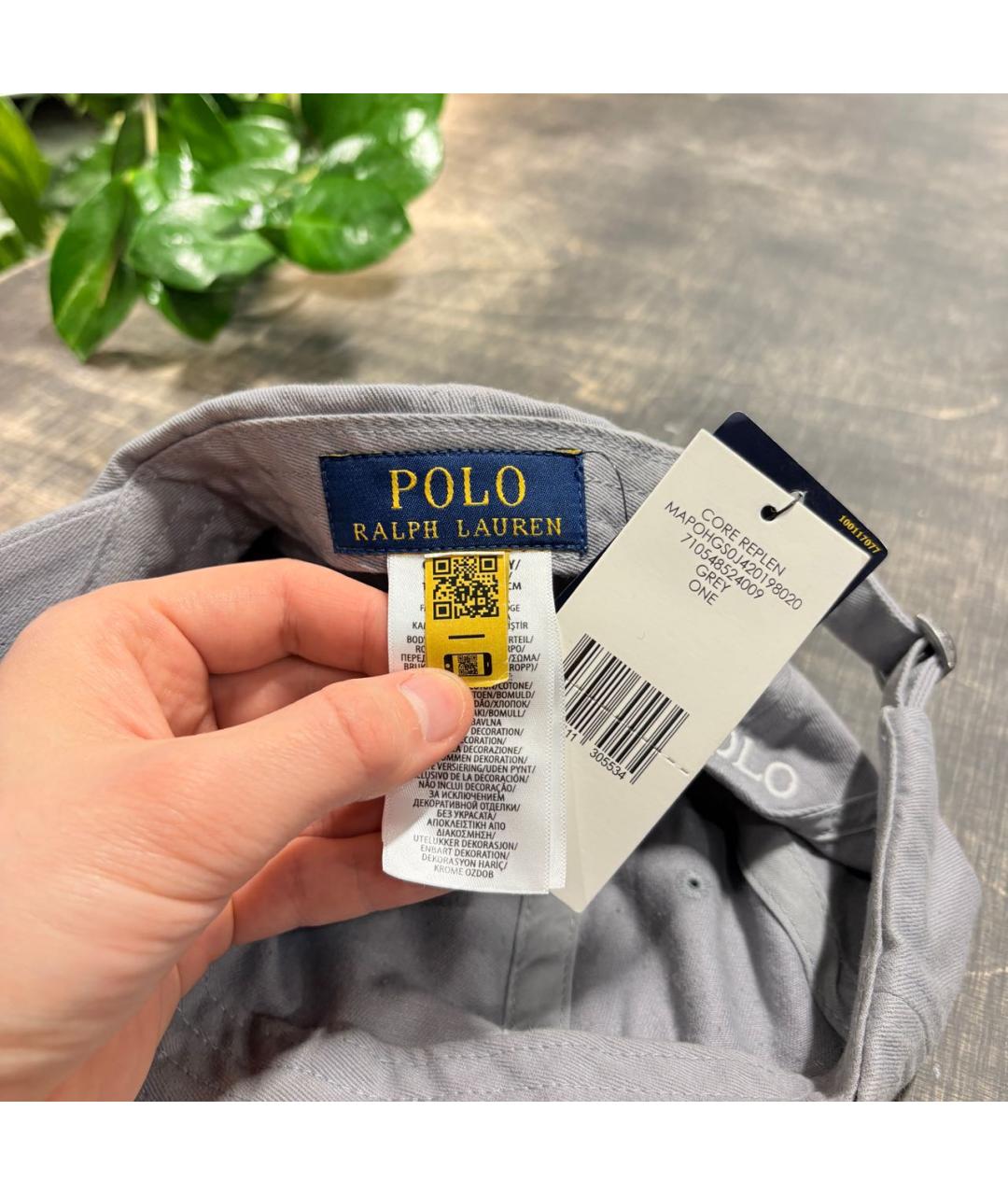 POLO RALPH LAUREN Серая хлопковая кепка/бейсболка, фото 4