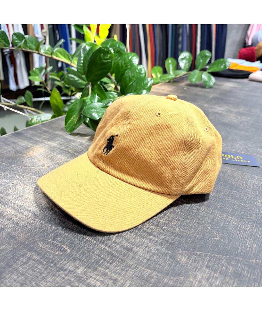 POLO RALPH LAUREN Горчичная хлопковая кепка/бейсболка, фото 2