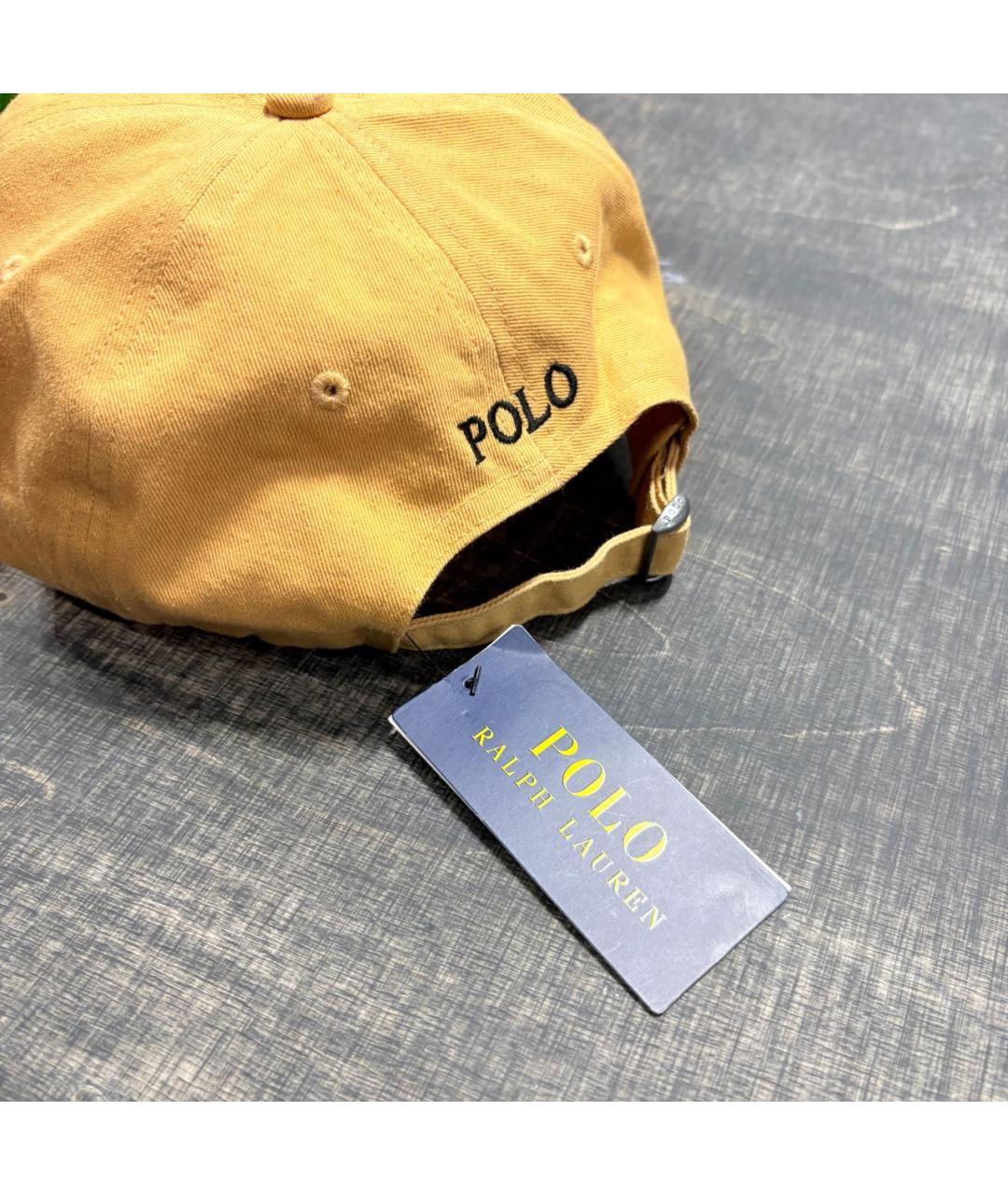 POLO RALPH LAUREN Горчичная хлопковая кепка/бейсболка, фото 3