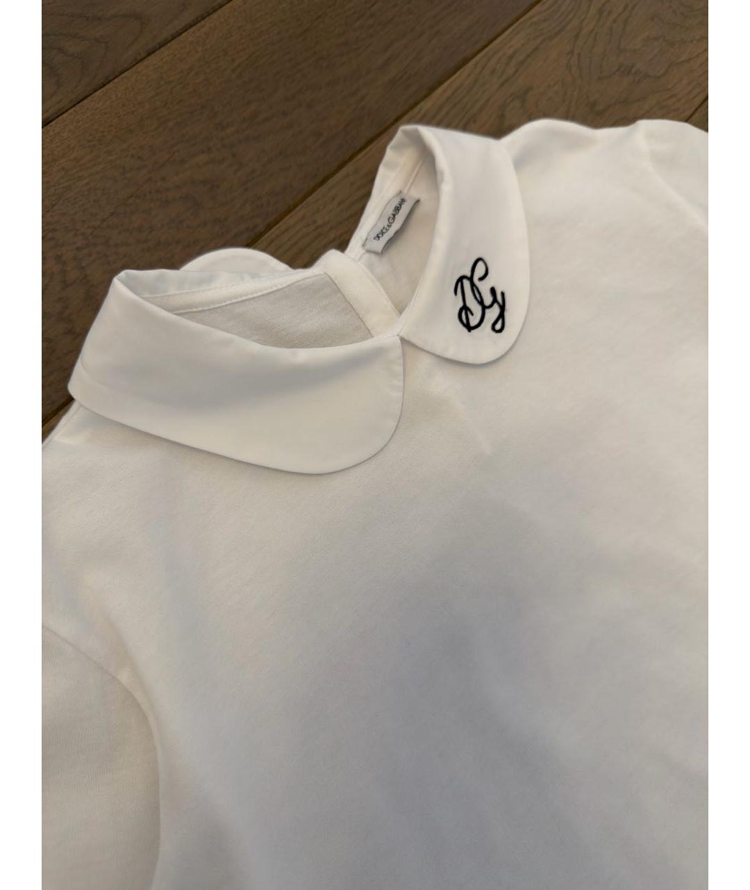 DOLCE&GABBANA Белая хлопковая рубашка/блузка, фото 3