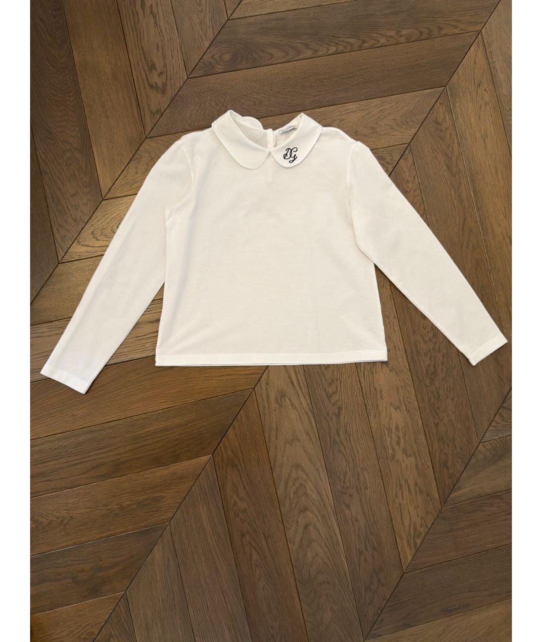 DOLCE&GABBANA Белая хлопковая рубашка/блузка, фото 4