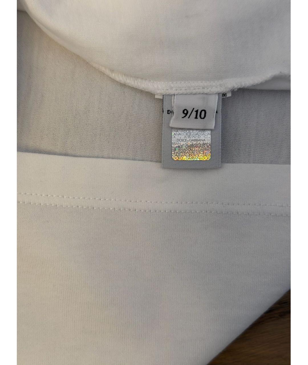 DOLCE&GABBANA Белая хлопковая рубашка/блузка, фото 5