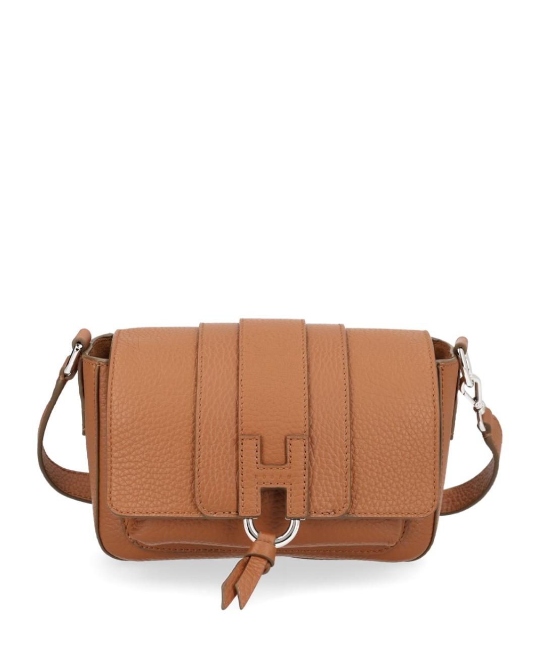 HOGAN Коричневая кожаная сумка через плечо, фото 1