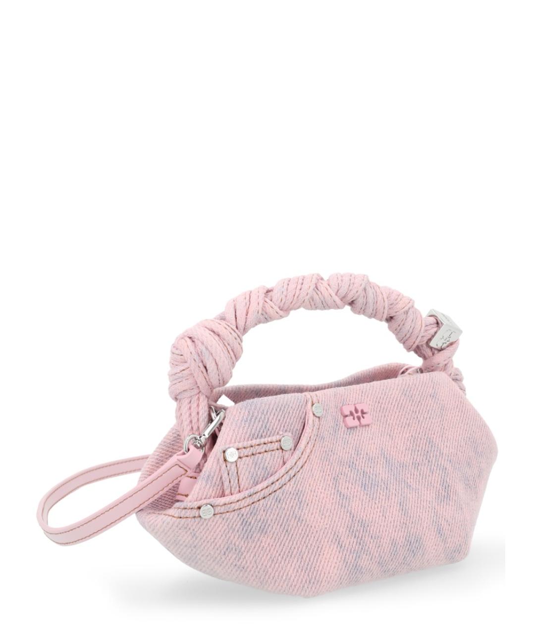GANNI Розовая хлопковая сумка через плечо, фото 2