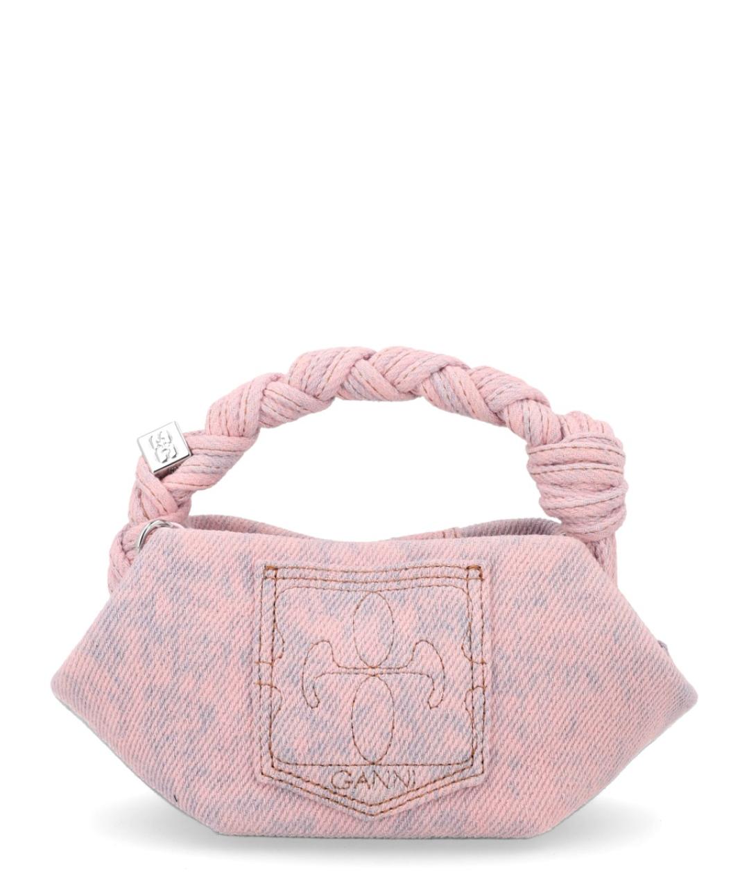 GANNI Розовая хлопковая сумка через плечо, фото 3