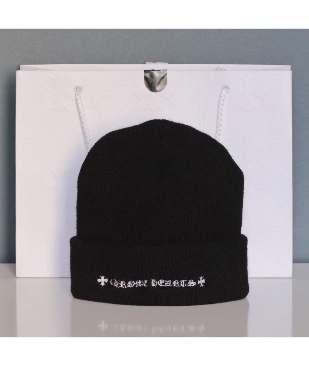 CHROME HEARTS Черная шерстяная шапка, фото 4