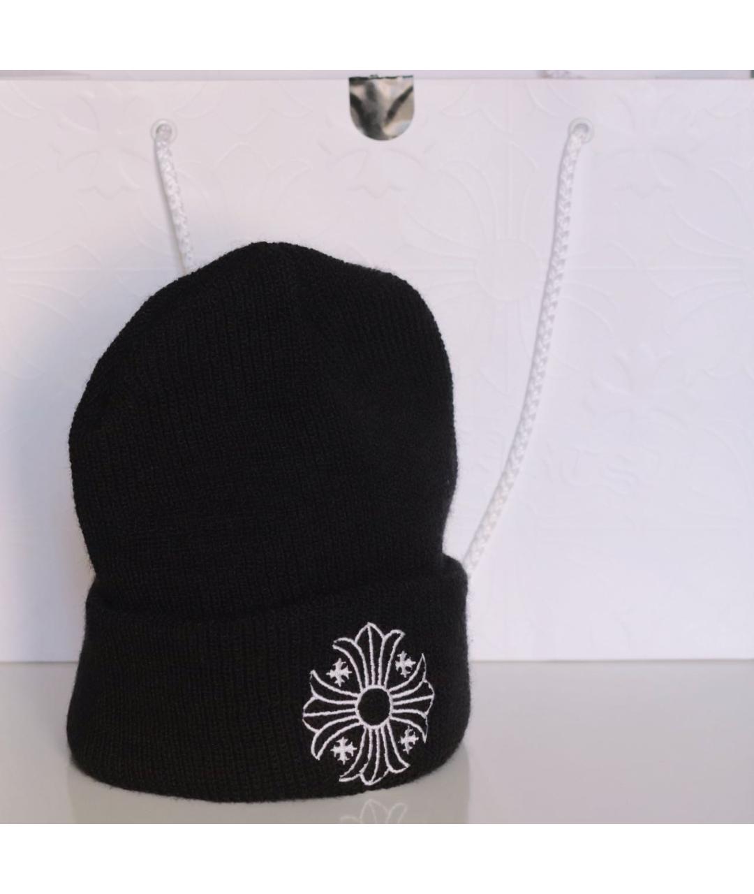 CHROME HEARTS Черная шерстяная шапка, фото 2