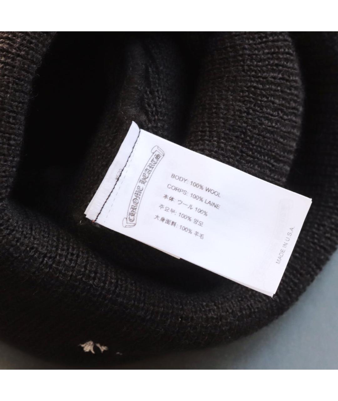 CHROME HEARTS Черная шерстяная шапка, фото 8