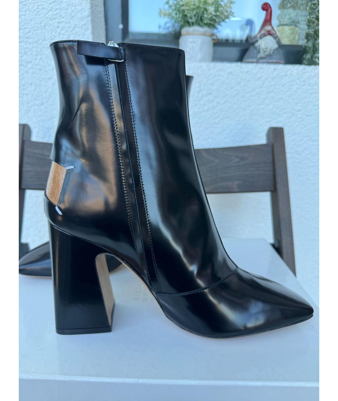 MAISON MARGIELA Черные кожаные ботильоны, фото 5