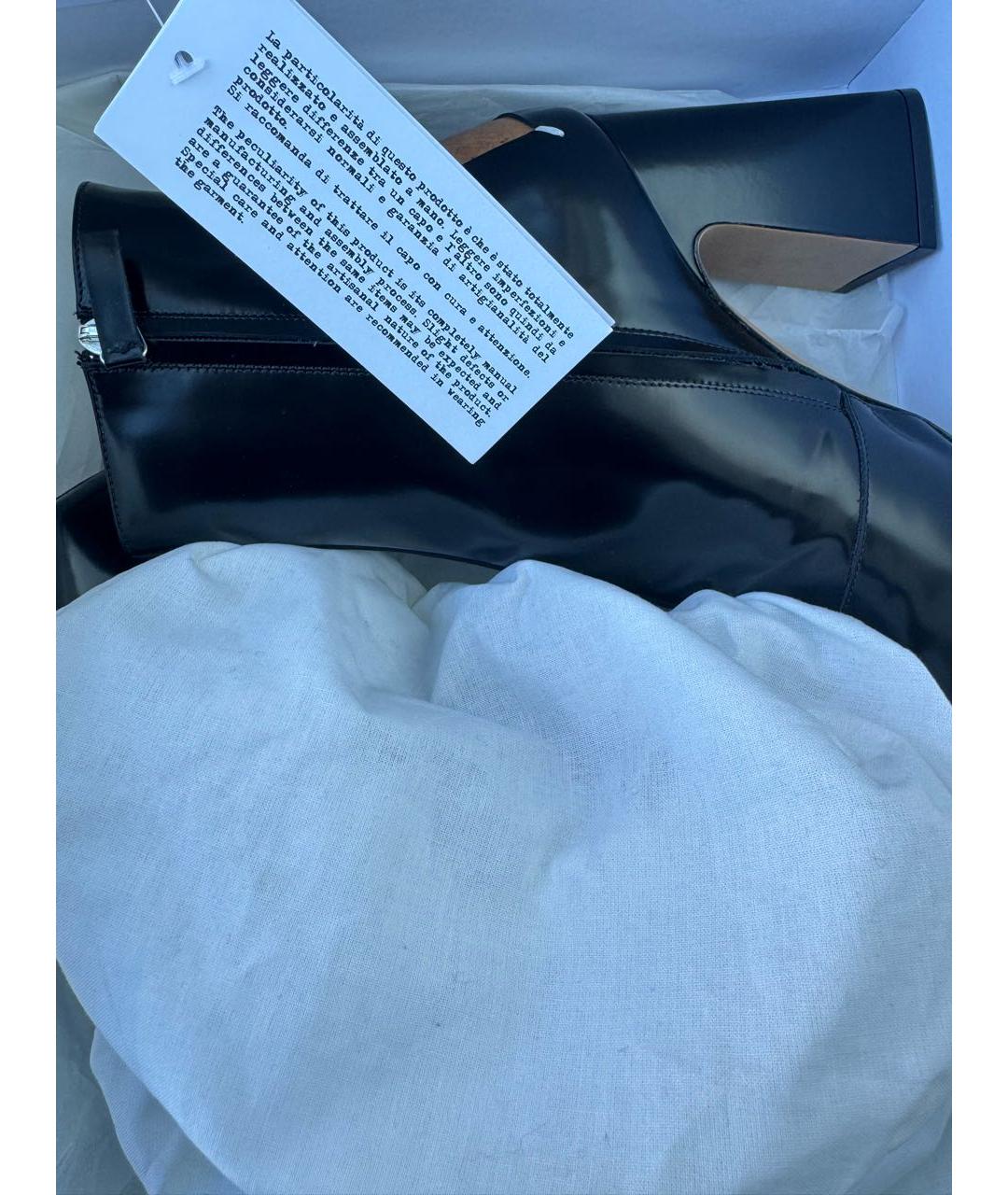 MAISON MARGIELA Черные кожаные ботильоны, фото 7