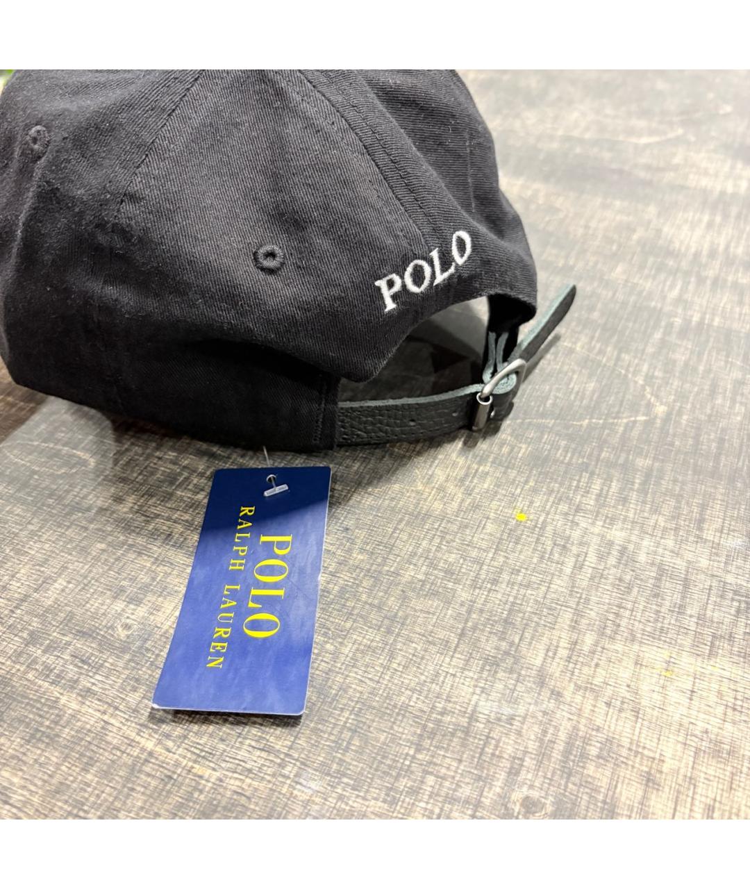 POLO RALPH LAUREN Черная хлопковая кепка/бейсболка, фото 4
