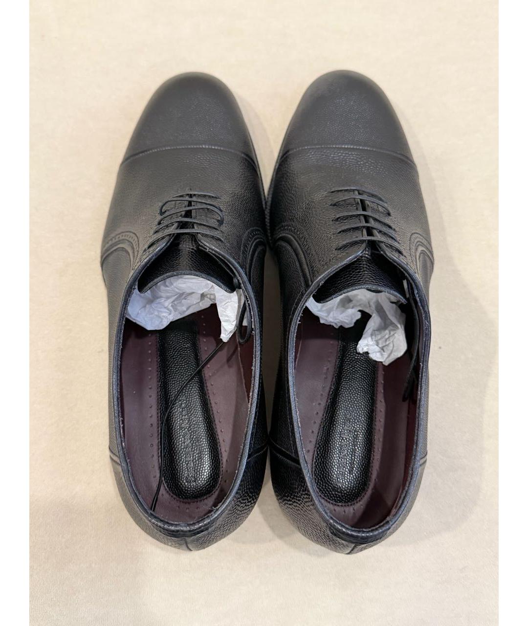 STEFANO RICCI Черные кожаные туфли, фото 3