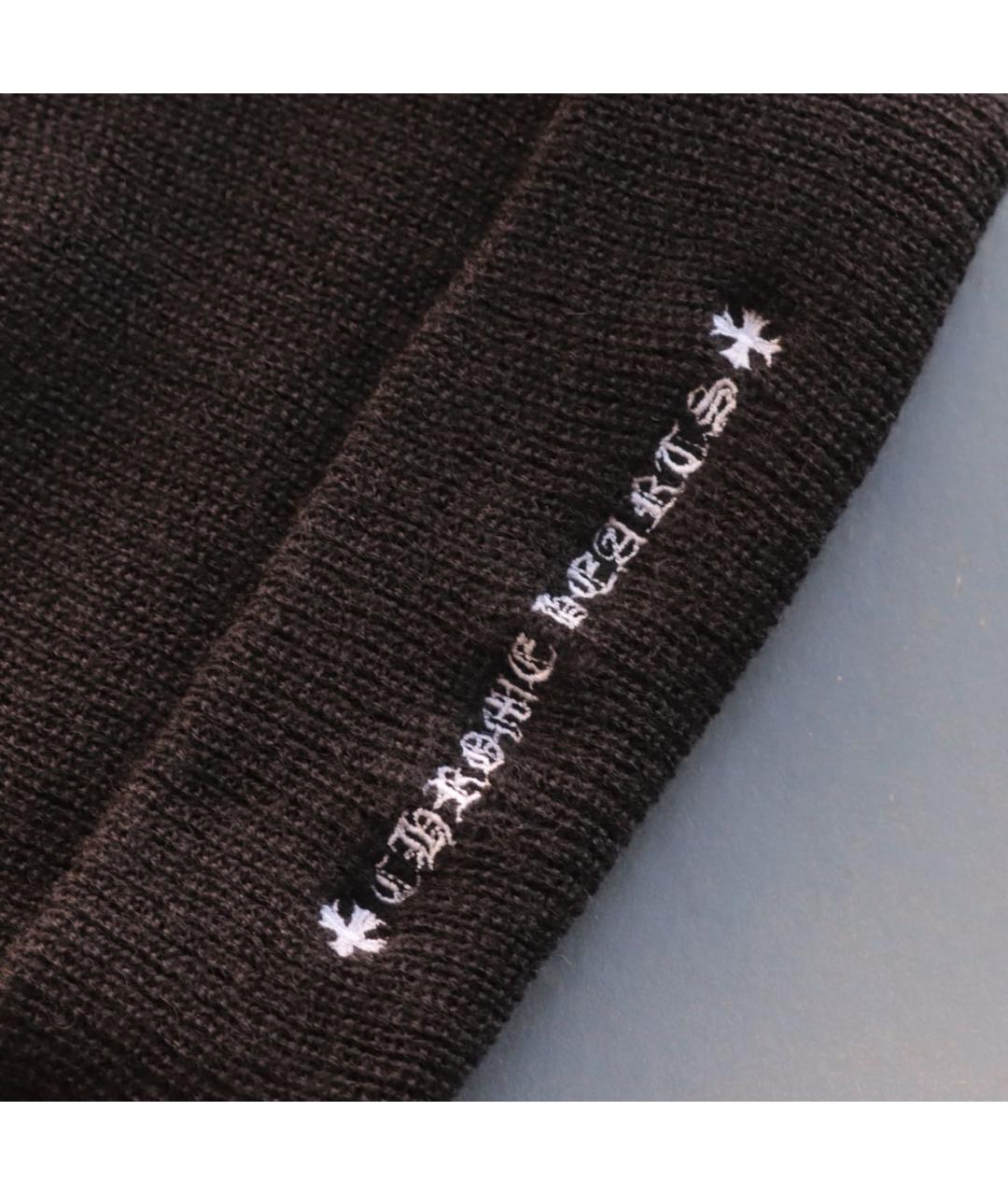 CHROME HEARTS Черная шерстяная шапка, фото 7