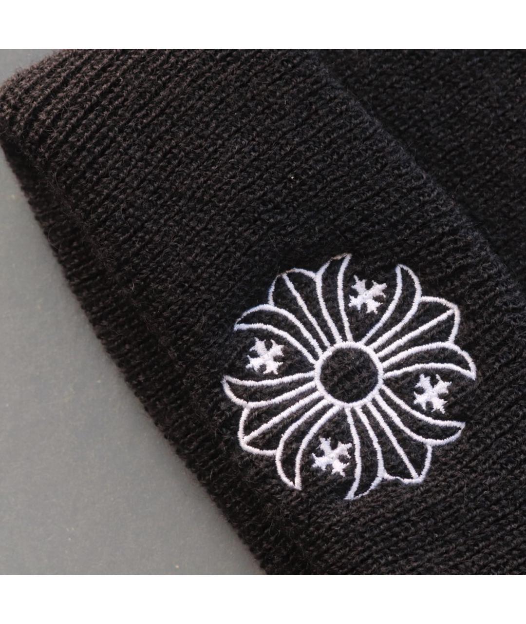 CHROME HEARTS Черная шерстяная шапка, фото 6